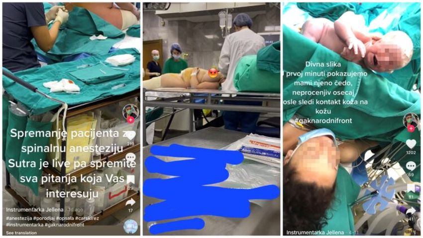 Skandal u bolnici u Srbiji: Medicinska sestra uživo prenosila porođaj