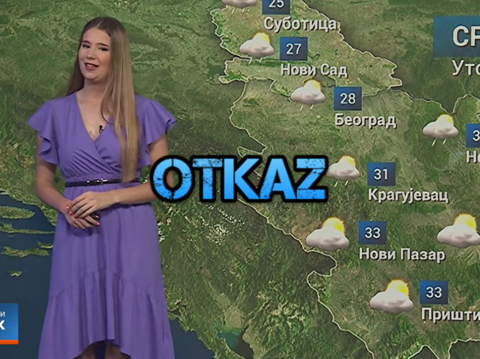 Novinarka RTV dobila otkaz jer je napravila lapsus dok je čitala vremensku prognozu: Evo šta je rekla!